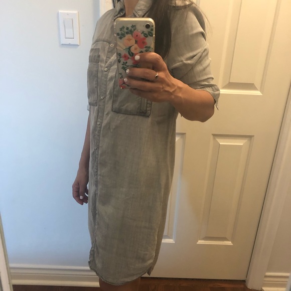 EUC grey chambray shirt dress by vero moda - Picture 2 of 6